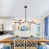 Bella Depot 6-Light Sputnik Modern Linear Chandelier with Clear Glass Shades - 3 of 4