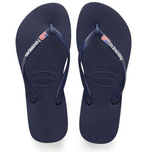 Havaianas Women s Slim Usa Logo Flip Flop Sandals Navy Blue 11