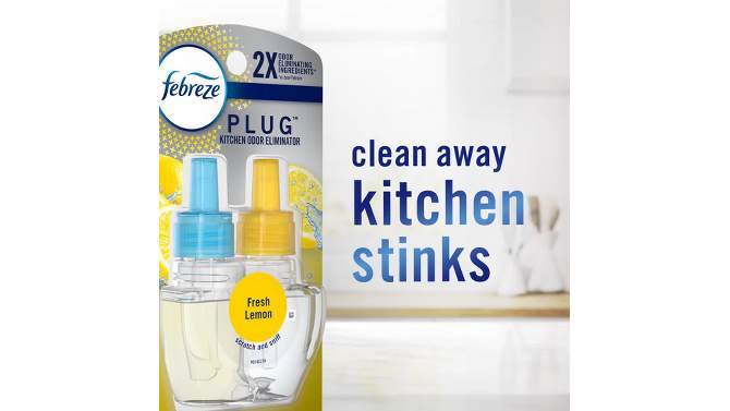 Febreze Kitchen Fade Defy Plug Air Freshener - Fresh Lemon Scent - 2pk, 2 of 10, play video