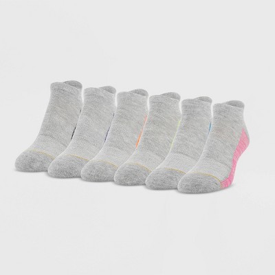 All Pro Women's Cushioned 6pk No Show Tab Athletic Socks - Gray 4-10