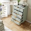 Modern 5 Drawer Dresser for Bedroom with Gold Handle and Large Drawer, Wood Double Chest of Drawers and Storage Organizer for Home - 2 of 4