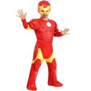 HalloweenCostumes.com 3T/4T  Boy  Toddler Deluxe Iron Man Costume for Boys | Superhero Costumes, - 1 of 4