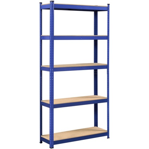 Costway 5-tier Metal Shelving Unit Adjustable Heavy-duty Utility Storage  Rack Silver : Target