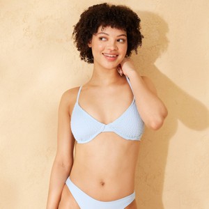 Women's Smocked Underwire Bikini Top - Wild Fable™ Light Blue - 1 of 4