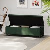 TiramisuBest Storage Ottoman,Retro Green Velvet Footstool with Hidden Storage for Living Room, Bedroom, or Entryway - 4 of 4