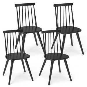 Tangkula Windsor Dining Chairs Set of 2/4 w/Rubber Wood Frame High Spindle Back for Home - 1 of 4