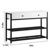 Console Table, Sofa Table, Industrial Entryway Table with 2 Drawers and 2 Tiers Shelf - 3 of 4