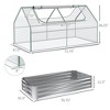 6 x 3 x 1ft Raised Garden Bed with Mini Greenhouse, Galvanized Raised Garden Bed with Cover for Herbs and Vegetables, Small Greenhouse - 3 of 4