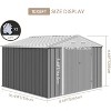 12x10 FT Outdoor Storage Shed with Lockable Door – Large Garden & Utility Shed with Updated Frame, Waterproof Design for Patio, Lawn, Poolside - 3 of 4