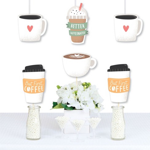 Big Dot of Happiness But First, Coffee - Decorations DIY Cafe Themed Party  Essentials - Set of 20