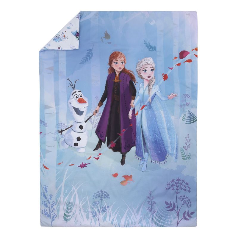 Disney Frozen 2 Nature is Magical Purple, Blue and White 4 Piece Toddler Bed Set, 2 of 7