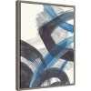 Amanti Art Blue Brushy Abstract I by Danhui Nai Canvas Wall Art Print Framed 18 x 24-in. - 3 of 4