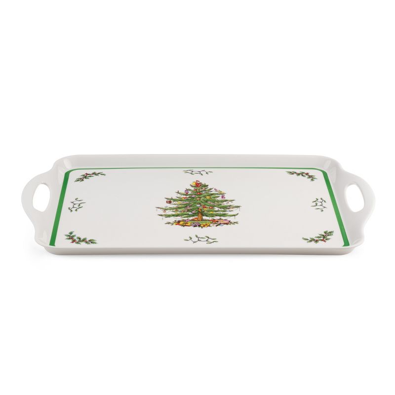 Pimpernel Christmas Tree Large Melamine Handled Tray - 18.9 x 11.6 Inches, 3 of 5