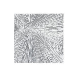 VisioGear Hand Painted Dimensional Resin Wall Art for Hallway Office Wall Decor, Silver, 30"*30"*1.25" - 1 of 4