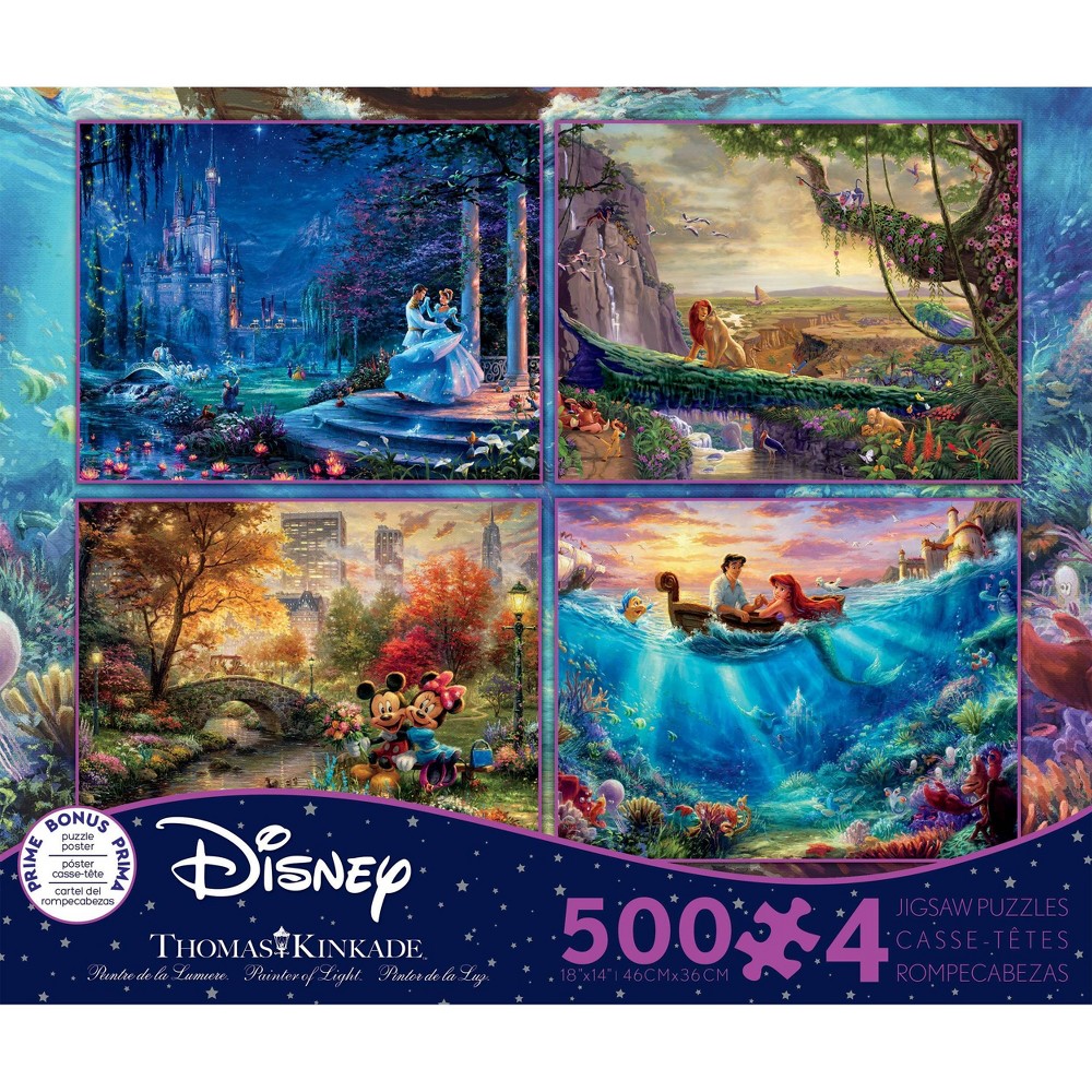 UPC 021081036733 product image for Ceaco Disney Thomas Kinkade: 4 In 1 Puzzle Set 2000pc | upcitemdb.com