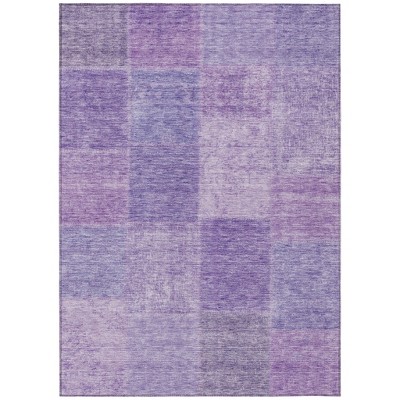 Lavender And Purple Patchwork Washable Indoor Outdoor Area Rug