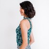 Calypsa Women's One Shoulder Layla Crop Swim Top WIth Built In Bra - 3 of 4