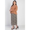 Slickblue Women's Plus Caramel Waffle Knit Top, Long Sleeve with Back Button Detail, Flare Hem, Size 1XL-3XL - 3 of 4