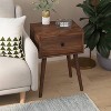 Taylor & Logan Haisley Mid-Century Modern Nightstand: Engineered Wood, Tapered Legs, Soft Close Drawer - 4 of 4