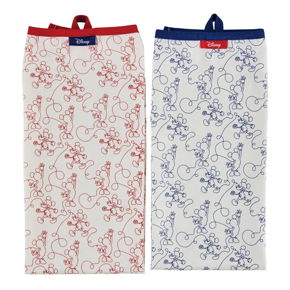 Photos - Other Accessories Disney Set of 2 Cotton Tea Towels 