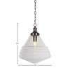 Toltec Lighting Juno 1 - Light Pendant in  Brushed Nickel with 14" Clear Bubble Shade - 2 of 2