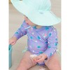 RuffleButts Baby/Toddler Girls UPF50+ Long Sleeve One Piece Rash Guard - 3 of 4