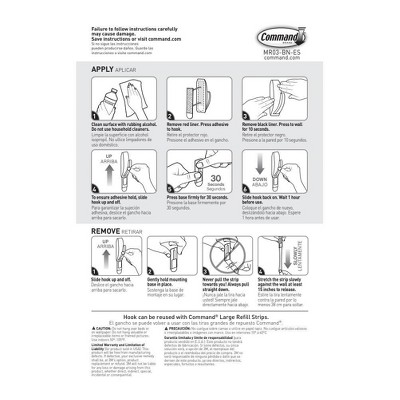 Large Brushed Nickel Metal Adhesive Wall Hook