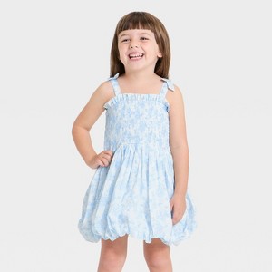 Toddler Girls' Audrey Camille Floral Dress - Blue 4T : Target