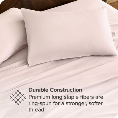 King Dusty Pink Organic Cotton Percale Sheet Set