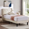 VECELO Bed Frame Premium Upholstered Platform with Height Adjustable Headboard - 2 of 4