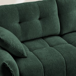Racxily Chenille Sofa - Armless Seat & Ottoman - Exquisite Stylish Design, Superior Comfort for Living Room - 1 of 4