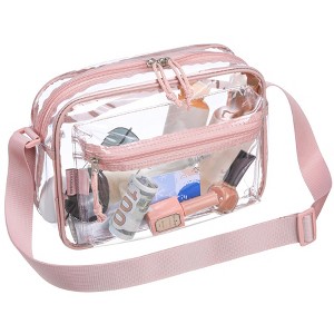 Generic Women's Concert Clear Messenger Bag Small Transparent Stadium Shoulder Purse,Pink - 1 of 4