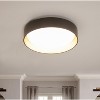 Dewdrop Modern LED Flush Mount Ceiling Light, Black and Gold Round Fixture for Bedroom Living Room - 3 of 4