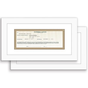 Americanflat 5x10 Business License Frame - Use as 3.5x8 Frame with Mat (2 Pack) - 1 of 4