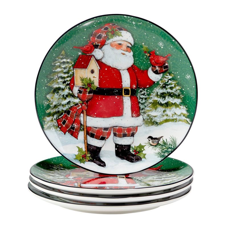 16pc Christmas Lodge Santa Dinnerware Set - Certified International, 3 of 8