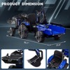 Ride on Tractor with 3-in-1 Functions, 24v Kids Electric Construction Vehicle, Excavator & Bulldozer Play, Remote Control, EVA Tires, LED Lights - 4 of 4