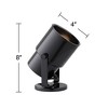 Pro Track Studio Set of 4 Small Uplighting Indoor Accent Spot-Lights Plug-In Adjustable Floor Plant Home Decorative Art Desk Black Finish 8" High - 4 of 4