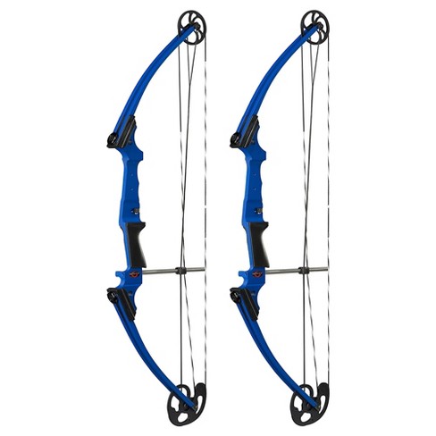 Genesis Archery Compound Bow W/adjustable Draw Length From 15-30 Inches &  Adjustable Draw Weight Range Of 10 To 20 Pounds, Left-handed, Blue (2 Pack)  : Target