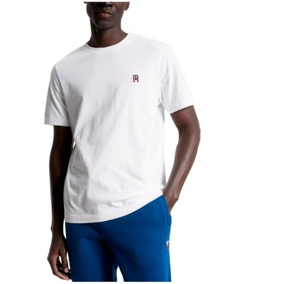 Tommy Hilfiger Mens Monogram Embellished T-Shirt, White, XX-Large