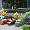 NAYSAYE Planter Set of 3 Ceramic Flowerpot Sleek Glossy Design for Indoor Outdoor Garden, blue green, 14.6"*14.6"*11.7" - 2 of 4