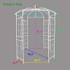 Lorna 81.3''x114.2''Arch MetalGarden Trelli, Birdcage Shape Pergola Pavilion for Wedding Ceremony, Outdoor Furniture Near Me - The Pop Home - 4 of 4