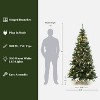 LuxenHome 6.5Ft Pre-Lit Artificial Pine Christmas Tree, Green Branches with Lights & Metal Stand - 4 of 4