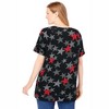 Woman Within Plus Size Americana Kangaroo Pocket Tee - 3 of 4