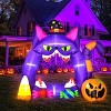 Fun Little Toys 7.3FT Halloween Decorations - Outdoor Inflatable Pumpkin Photo Frame with Candies, Built-in LEDs for Blow Up Decor - 3 of 4