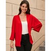 Lightweight Cardigans for Women Batwing Long Sleeve Drape Open Front Casual Loose Cardigan Sweaters - 2 of 4
