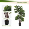coucheta Artificial Fiddle Leaf Fig Tree, 59 Inch Faux Ficus Lyrata Tree in Pot with 102 Decorative Fiddle Leaves, Tall Fake Plant for Home - 4 of 4