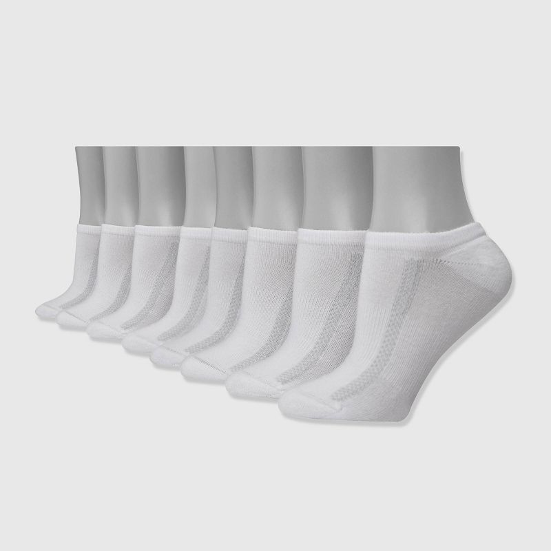 Hanes Premium Women's Heel Toe Cushioned Arch Support 6+2 Bonus Pack No Show Socks - 5-9, 3 of 4