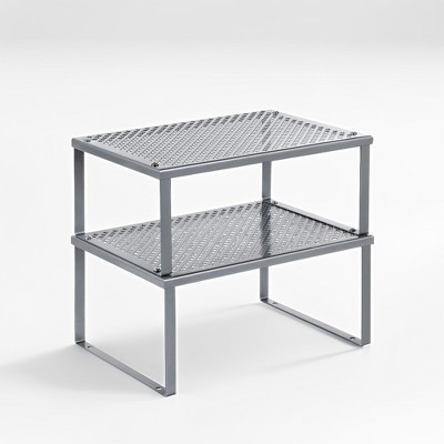 2 Pack Spice Rack, Cabinet Shelf Organizers, Shelf Organizer, Countertop Organizer, Shelf Riser, Stackable, Expandable