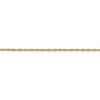 Black Bow Jewelry 1.5mm 10k Yellow Gold Solid D/C Lightweight Rope Chain Anklet - 2 of 4