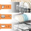 MaseiKar 2-Tier Dish Drying Rack with Drainboard，Black Metal Countertop Organizer for Plates, Bowls & Utensils，Kitchen Countertop Filter Rack - 4 of 4